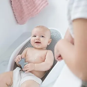 Angelcare Baby Bath Support (Grey) | Ideal for Babies Less than 6 Months Old - Bath Support Grey