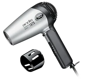 Andis 80020 1875-Watt Fold-N-Go Ionic Hair Dryer, Lightweight with Professional Blowout Results, Quick Drying Blow Dryer, Black/silver - product information 2