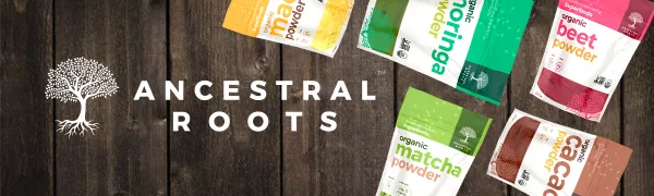 Ancestral Roots Organic Chaga Mushroom Powder - 100% Pure, USDA Certified Organic Chaga Mushroom Powder  4oz - logo ar