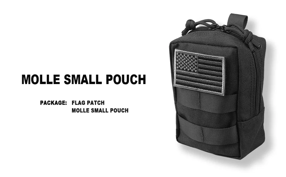 AMYIPO MOLLE Pouch Multi-Purpose Compact Tactical Waist Bags Small Utility Pouch Black Small Pouch -1 - molle pouches