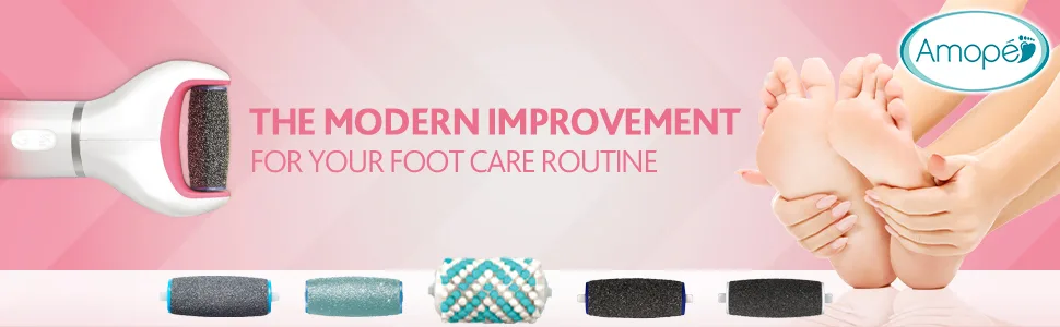 Amope Pedi Perfect Advanced Electronic Dry Foot File with Diamond Crystals for Feet, Removes Hard and Dead Skin  1 Count - Amope