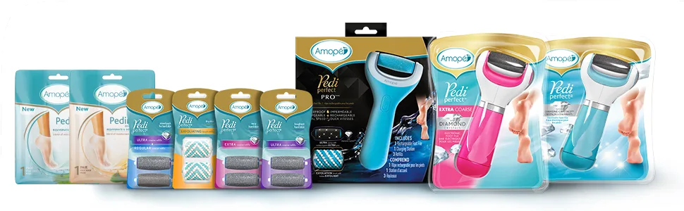 Amope Pedi Perfect Advanced Electronic Dry Foot File with Diamond Crystals for Feet, Removes Hard and Dead Skin  1 Count - Amope