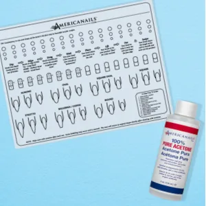 Americanails Acrylic Nail Training Mat - Silicone Trainer Sheet for Application Practice, Flexible Roll Up Pad Template for Acrylic Fingernails, Learn How to Apply Acrylic Nails - model set practicar supplies technician clear clean beginners naio how realistic chart