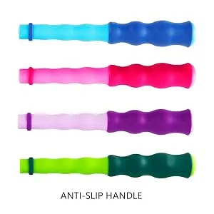 Amble Jump Rope Soft Beaded Segment Jump Rope - Adjustable for Men, Women and Kids - Tangle-Free for Keeping Fit, Training, Workout and so on - 9 Ft Blue - Handle