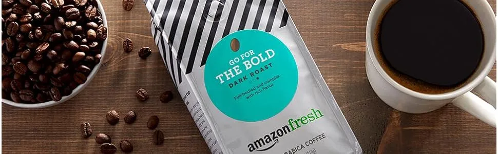 AmazonFresh Dark Roast Whole Bean Coffee, 32 Ounce - product information 1