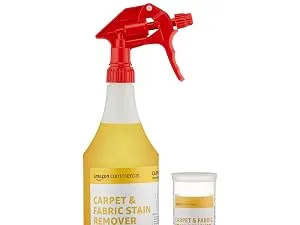 AmazonCommercial Dissolvable Carpet Fabric Stain Remover Kit with 2 Sprayer Bottles and 12 Refill Pacs 2 Bottles - 12 Refills - product information 2