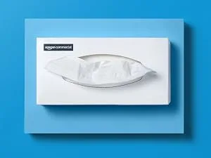 AmazonCommercial 2-Ply White Flat Box Facial Tissue|Bulk for Business|FSC Certified|100 Sheets per Box (30 Boxes )(8" x 8" Sheet) - Flat Tissue Box