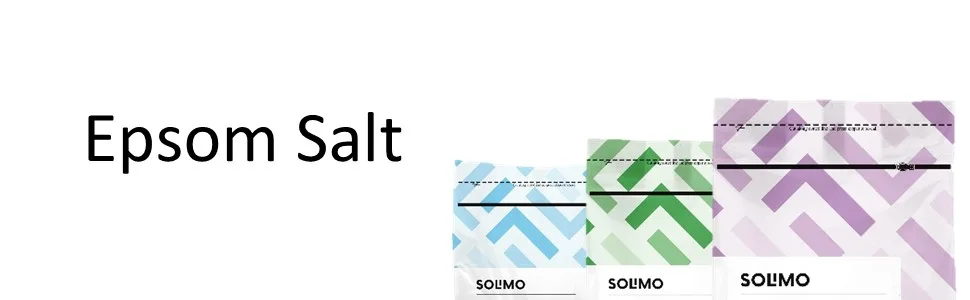 Amazon Brand - Solimo Epsom Salt Soaking Aid, Rosemary Mint Scent, 3 Pound 3 Pound (Pack of 1) - solimo epsom salt