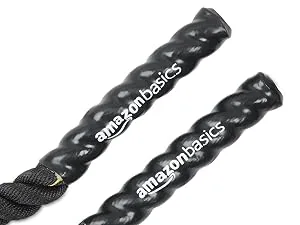 Amazon Basics Battle Exercise Training Rope - 30/40/50 Foot Lengths, 1.5/2 Inch Widths 344 x 1.5 inch Battle Rope - Amazon Basics