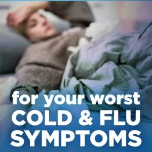 Amazon Basic Care Vapor Ice Daytime and Nighttime Severe Cold and Flu, Coated Caplets, Combo Pack, 48 Count 48 Count (Pack of 1) - For your worst cold and flu symptoms