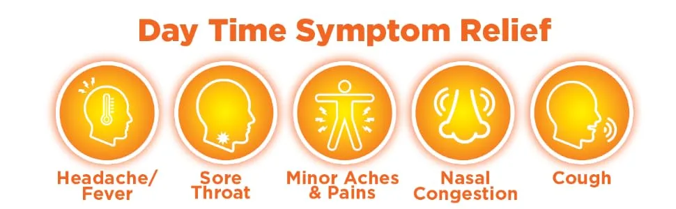 Amazon Basic Care Severe Daytime Cold and Flu Relief, Maximum Strength Liquid Cold Medicine Relieves Aches, Pain, Fever, Cough, Nasal Congestion, Sore Throat, Chest Congestion, 12 Fluid Ounces 12 Fl Oz (Pack of 1) - Day Time Symptom Relief