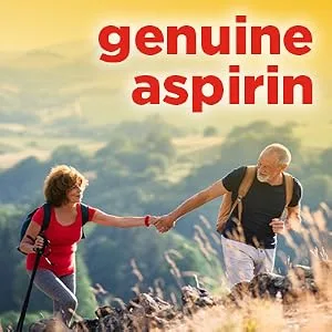 Amazon Basic Care Aspirin Pain Reliever and Fever Reducer (NSAID), 325 mg Coated Tablets, White, 500 Count 500 Count (Pack of 1) 325mg - genuine aspirin