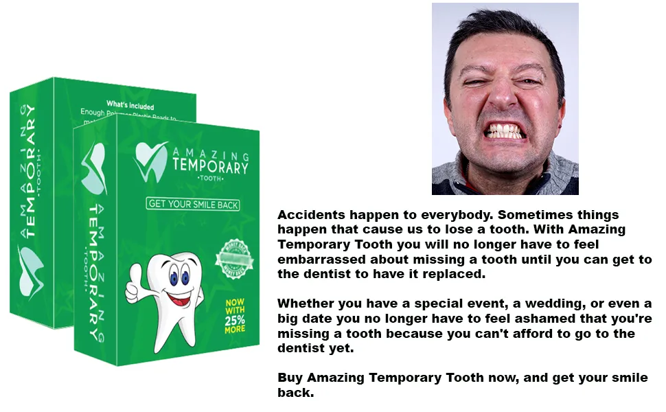 Amazing Temporary Tooth Replacement Kit Temp Dental Repair - temporary tooth box missing kit
