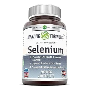 Amazing Formulas Selenium 200 mcg Natural Selenium Yeast, 240 Tablets (Non GMO, Gluten Free) - Promotes Cell Health, Immune Function, Cardiovascular Health and Healthy Thyroid Function - product information 2