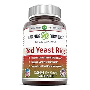 Amazing Formulas Red Yeast Rice 1200mg Per Serving Capsules (120 Count) 120 Count (Pack of 1) - product information 2