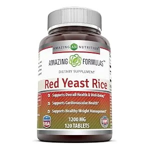 Amazing Formulas Red Yeast Rice - 1200 mg - 120 Tablets - product information 2