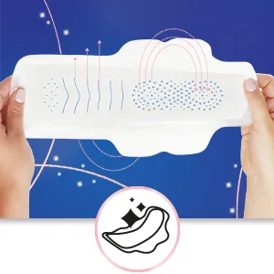 Always Infinity Feminine Pads For Women, Size 5 Extra Heavy Overnight Absorbency, Multipack, With Flexfoam, With Wings, Unscented, 22 Count X 6 Packs (132 Count Total) - Breathable Top Layer