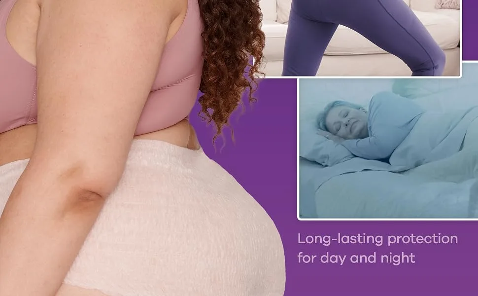Always Discreet, Incontinence & Postpartum Underwear For Women, Size Small/Medium, Maximum Absorbency, Disposable, 32 Count - Long-lasting protection for day and night.