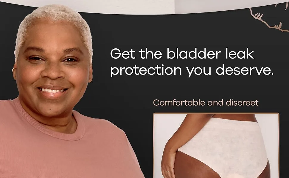 Always Discreet Boutique, Incontinence & Postpartum Underwear for Women, Maximum Protection, Peach, Large, 18 Count L 18 Count (Pack of 1) - Get the bladder leak protection you deserve.