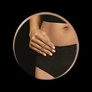 Always Discreet Boutique, Incontinence & Postpartum Underwear For Women, Low-Rise, Size Large, Black, Maximum Absorbency, Disposable, 20 Count Black Low Rise Large (20 Count) - Fabric-like feel