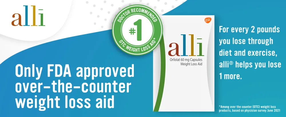 alli Diet Weight Loss Supplement Pills Non prescription weight loss aid 60 count(Pack of 1) - B078ZMSLSX