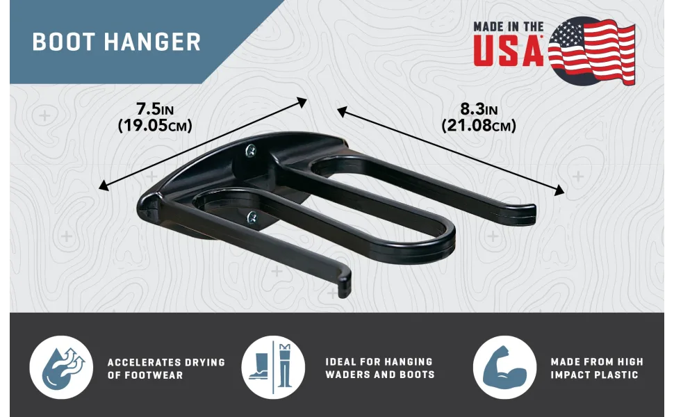 Allen Company Boot Hanger for Fishing Boots & Waders , Black - image