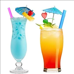 ALINK 100 Extra Large Plastic Bubble Tea Smoothie Straws, 1/2" Wide X 8 1/2" Long Wide Boba Straws 12mm Extra Wide - hdfgh