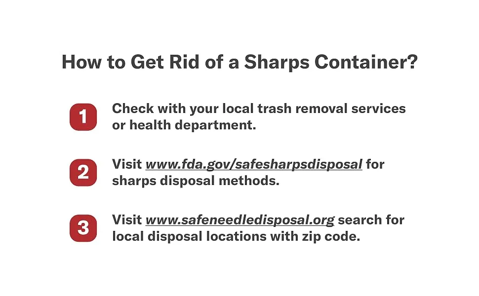 Alcedo Sharps Container for Home Use 2 Gallon (2-Pack) | Biohazard Needle and Syringe Disposal | Professional Medical Grade 2 Gallon 2 - disposal