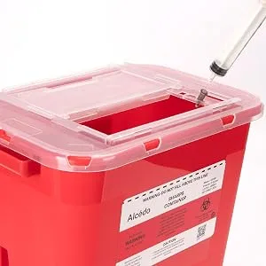 Alcedo Sharps Container for Home Use 2 Gallon (2-Pack) | Biohazard Needle and Syringe Disposal | Professional Medical Grade 2 Gallon 2 - Dispose of Sharps