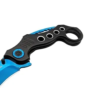 ALBATROSS EDC Cool Spring Assisted Folding Pocket Knives Tactical Sharp Raptor Claw Knife Blue - product information 2