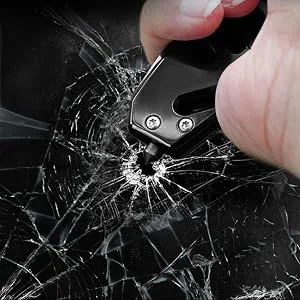 ALBATROSS EDC Cool Sharp Tactical Folding Pocket Knife,SpeedSafe Spring Assisted Opening Knifes with Liner Lock,Pocketclip,Glass Breaker,Seatbelt Cutter Black - product information 4