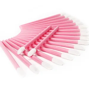AKStore 200 Pcs Disposable Lip Brushes Make Up Brush Lipstick Lip Gloss Wands Applicator Tool Makeup Beauty Tool Kits Pink - product information 2
