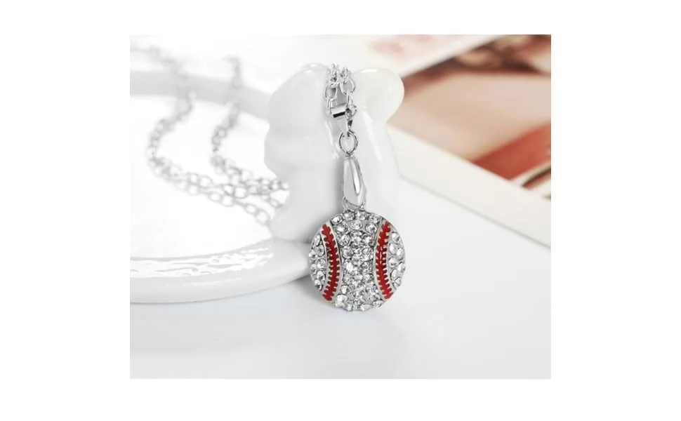 COLLBATH Necklaces A Necklace Crucifix Pendant Baseball Chain Silver Pendant Jewelry Sports Accessories - product information 4