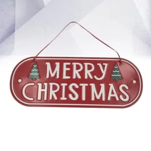 ORFOFE Emblems Ornament Christmas Signs Iron Christmas Door Signs Decorations Decorative Items Window - product information 2