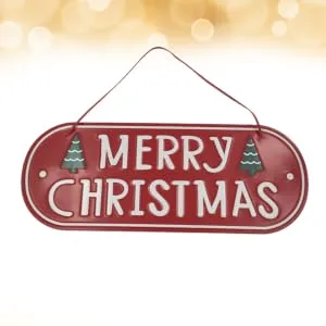 ORFOFE Emblems Ornament Christmas Signs Iron Christmas Door Signs Decorations Decorative Items Window - product information 3