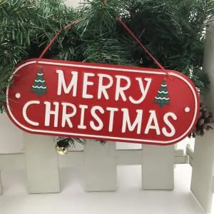 ORFOFE Emblems Ornament Christmas Signs Iron Christmas Door Signs Decorations Decorative Items Window - product information 4