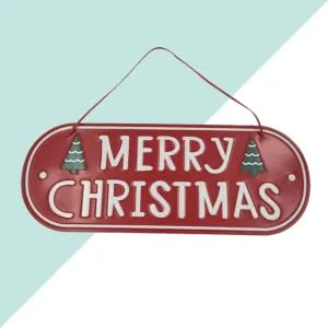 ORFOFE Emblems Ornament Christmas Signs Iron Christmas Door Signs Decorations Decorative Items Window - product information 5