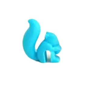 WHAMVOX 5pcs Squirrel Holder Bag Silicone Tea Blue medium As Shown - product information 3