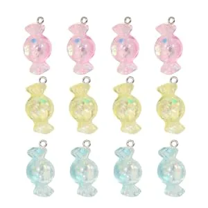 Anneome 20pcs Candy Pendant Cartoon Keychain Candy Keychain Accessories Bracelet Child Button - product information 2
