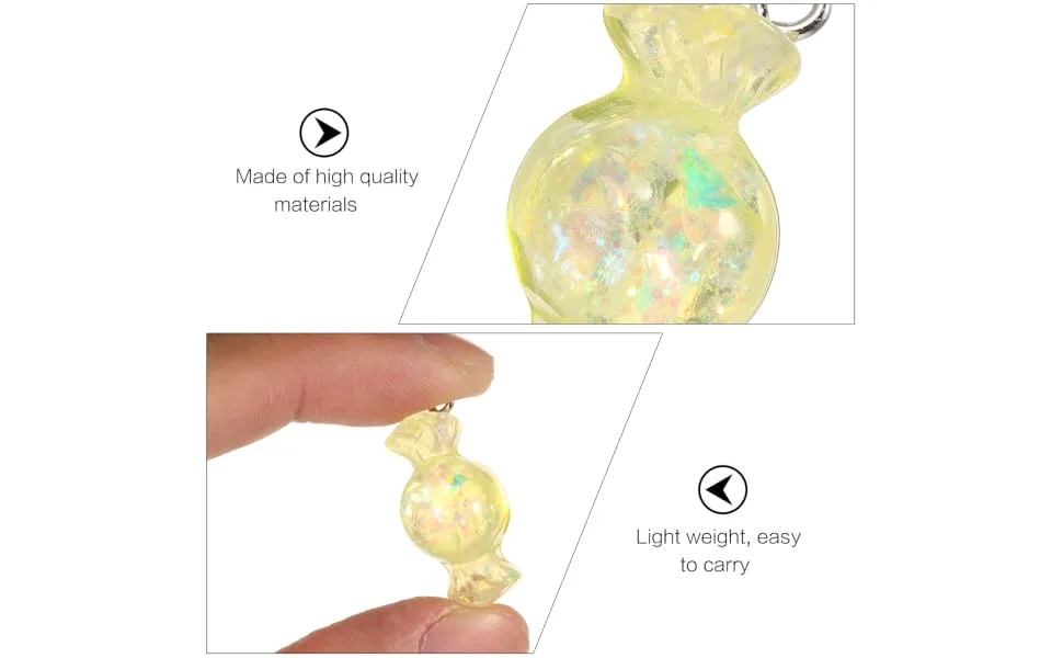 Anneome 20pcs Candy Pendant Cartoon Keychain Candy Keychain Accessories Bracelet Child Button - product information 6