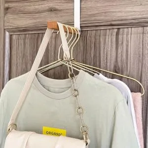BUGUUYO Door Hook Coat Hangers Hat Hooks Towel Rack Cement Over The Door Hanger Wall Hanging Back Door 17.5X16CM White - product information 2