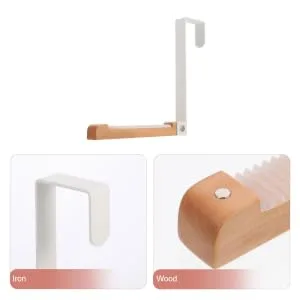 BUGUUYO Door Hook Coat Hangers Hat Hooks Towel Rack Cement Over The Door Hanger Wall Hanging Back Door 17.5X16CM White - product information 3