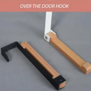 BUGUUYO Door Hook Coat Hangers Hat Hooks Towel Rack Cement Over The Door Hanger Wall Hanging Back Door 17.5X16CM White - product information 4
