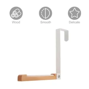 BUGUUYO Door Hook Coat Hangers Hat Hooks Towel Rack Cement Over The Door Hanger Wall Hanging Back Door 17.5X16CM White - product information 5
