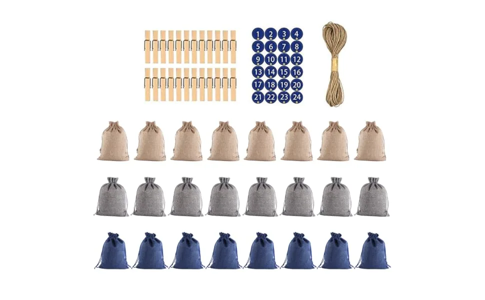 BCOATH 1 Set Christmas Bag Candy Bags Drawstring Bags Candy Storage Pouches Pocket Calendar 14X10X1cm Assorted Color 01 - product information 5
