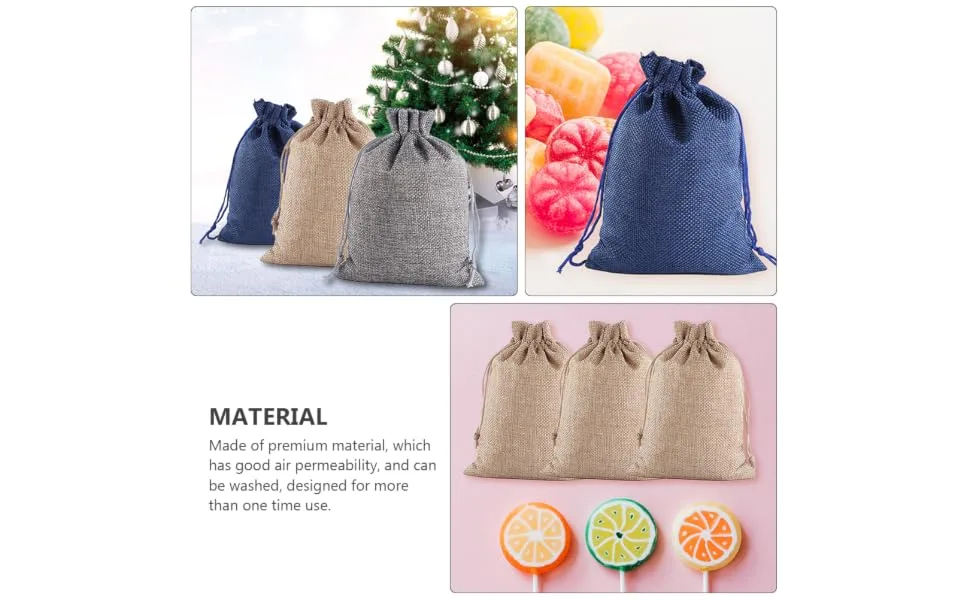 BCOATH 1 Set Christmas Bag Candy Bags Drawstring Bags Candy Storage Pouches Pocket Calendar 14X10X1cm Assorted Color 01 - product information 7