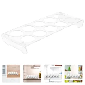 BUGUUYO Fridge Eggs Egg Organizer for Refrigerator Egg Dispenser Egg Storage Container Egg Carton Can Put - product information 3