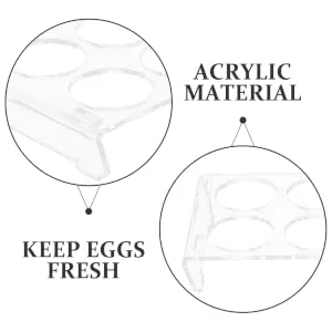 BUGUUYO Fridge Eggs Egg Organizer for Refrigerator Egg Dispenser Egg Storage Container Egg Carton Can Put - product information 6