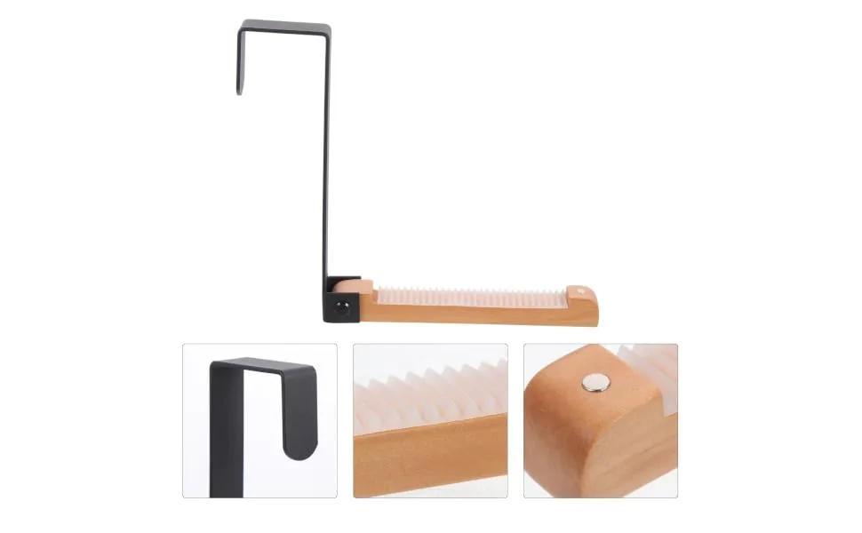 VILLFUL Door Hook Wall Mount Hooks Closet Hooks for Wall Cement Over The Door Rack Towel Hook Nail 17.5X16CM Black - product information 1