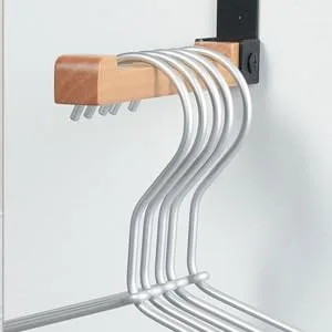 VILLFUL Door Hook Wall Mount Hooks Closet Hooks for Wall Cement Over The Door Rack Towel Hook Nail 17.5X16CM Black - product information 5